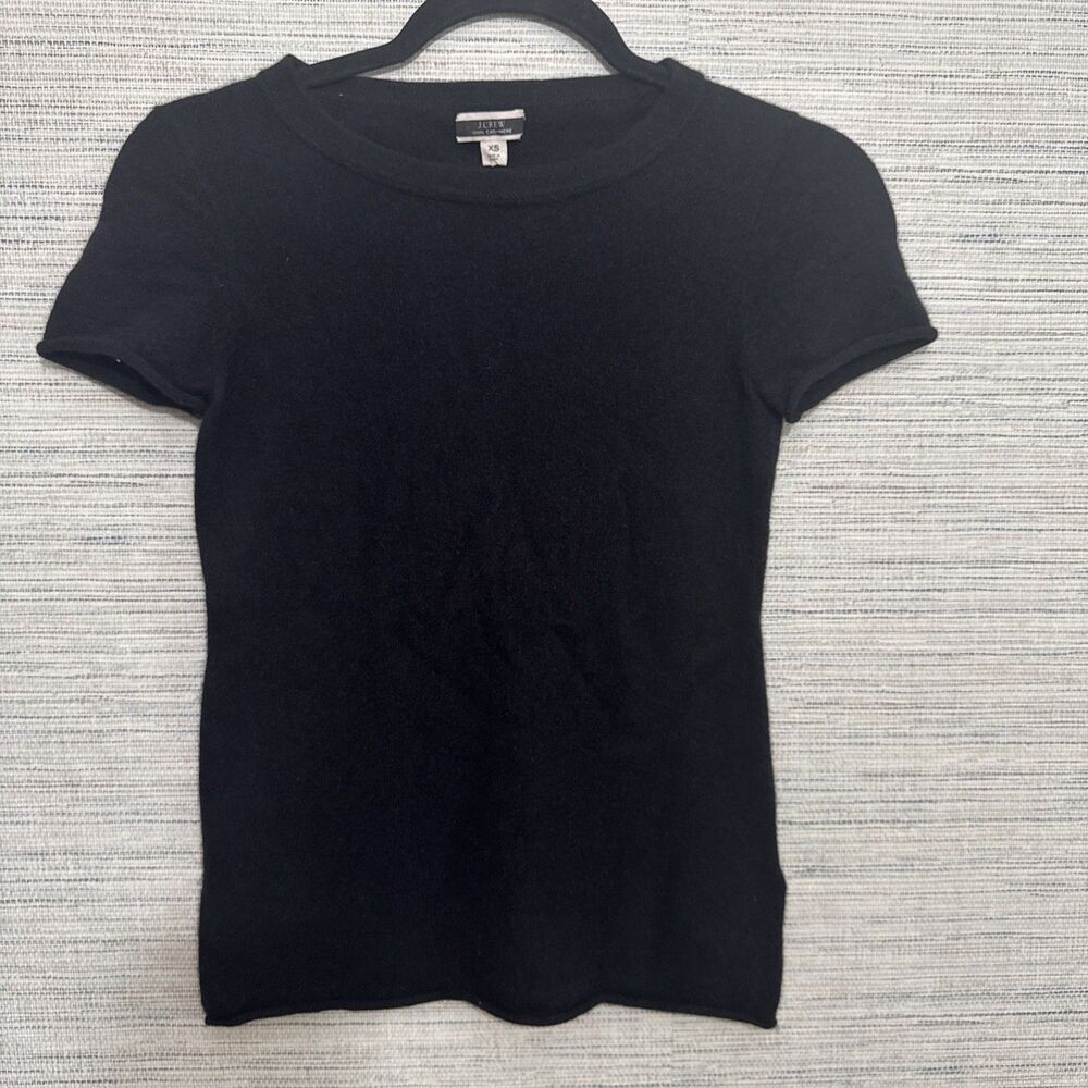 J. Crew Black Cashmere Short Sleeve Sweater | Women’s XS Regular